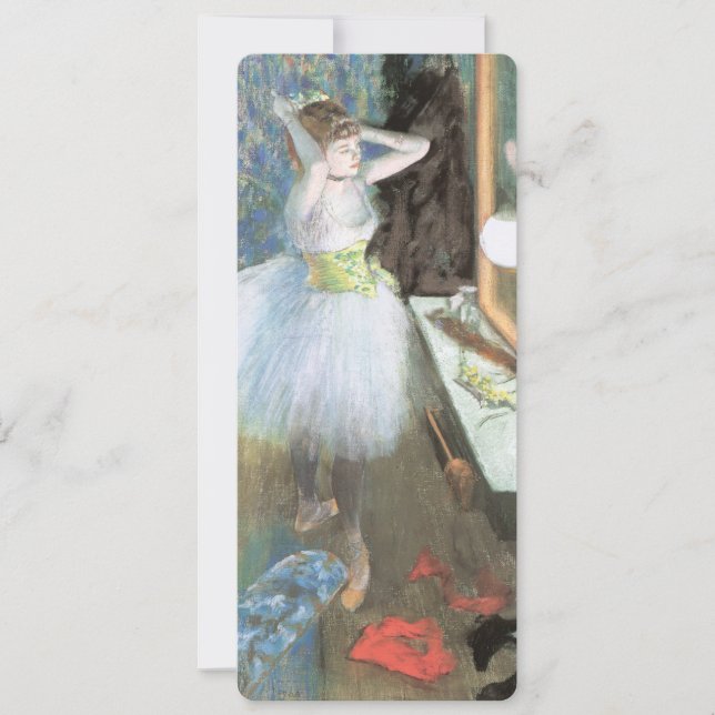 Dancer in ihrem Dressing Room von Edgar Degas Einladung (Vorderseite)