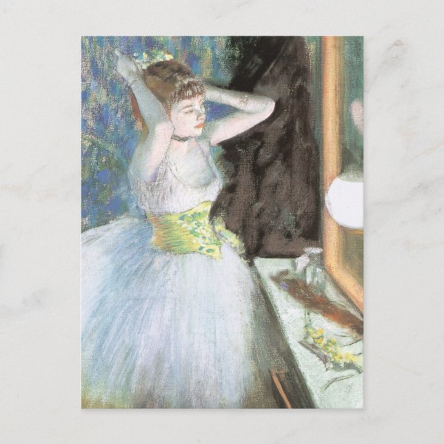 Dancer in ihrem Dressing Room von Edgar Degas Postkarte (Vorderseite)