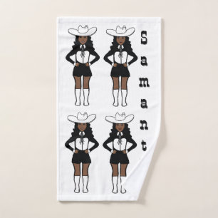 Dancer/Majorette Western Schwarz-weiß #1 Handtuch