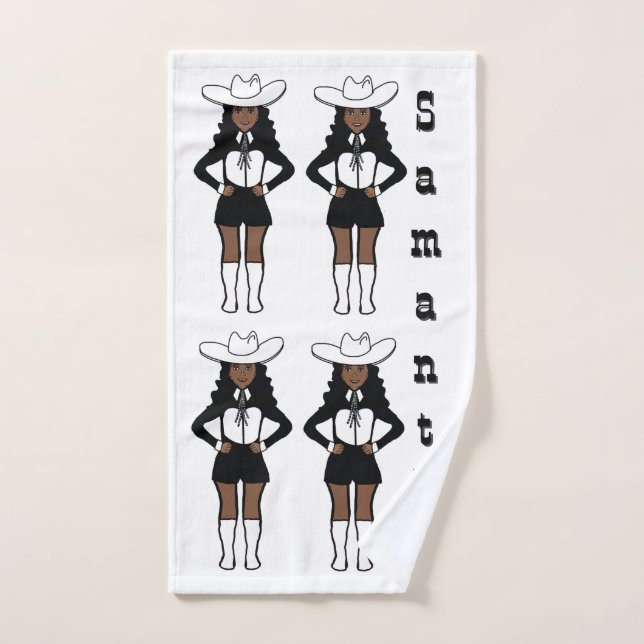 Dancer/Majorette Western Schwarz-weiß #1 Handtuch (Handtuch)