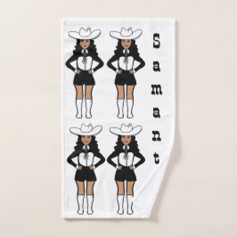 Dancer/Majorette Western Schwarz-weiß #2 Handtuch