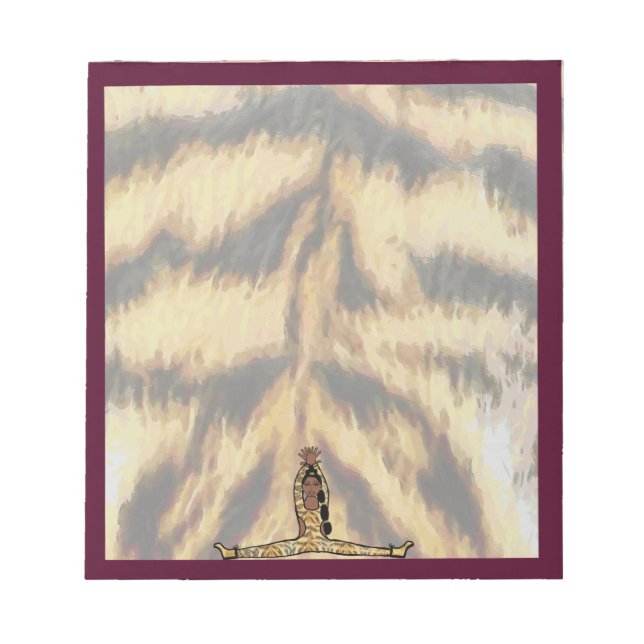Dancer Notepad Maroon Tiger #1 Notizblock (Vorderseite)
