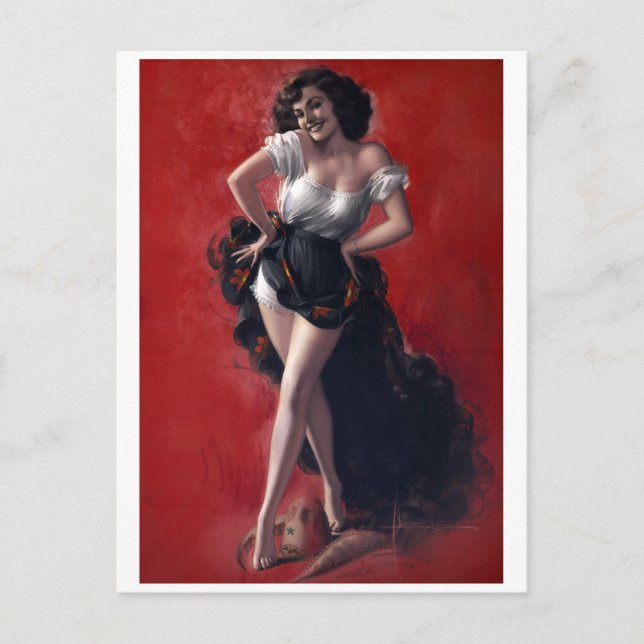 Dancer Pinup Postkarte (Vorderseite)