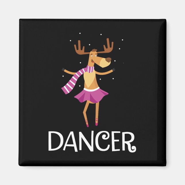 Dancer Prancer Weihnachtsfest Rentier Magnet (Vorne)