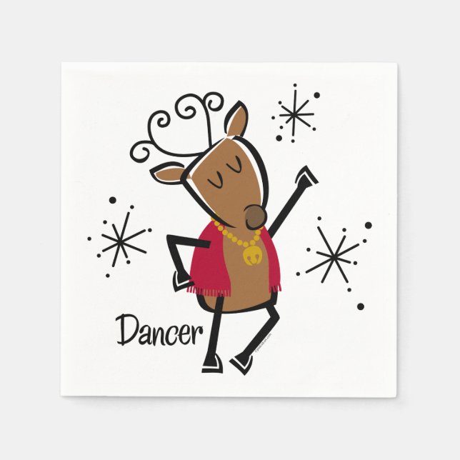 Dancer Reindeer Serviette (Vorderseite)