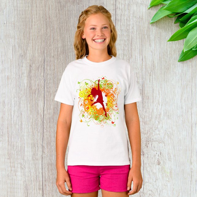 Dancer Silhouette Girls T-Shirt (Créateur téléchargé)