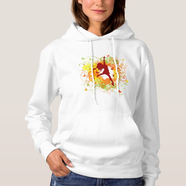 Dancer Silhouette Womens Hoodie (Vorderseite)