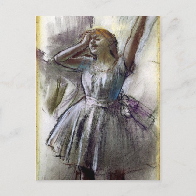 Dancer Stretching von Degas Postkarte (Vorderseite)