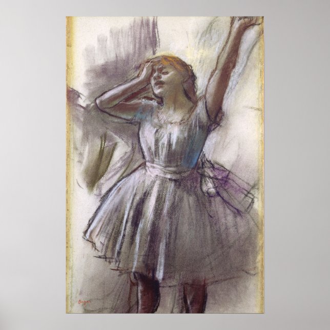 Dancer Stretching von Edgar Degas, Vintages Ballet Poster (Vorne)