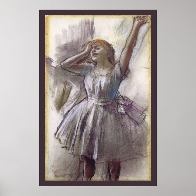 Dancer Stretching von Edgar Degas, Vintages Ballet Poster (Vorne)