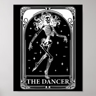 Dancer Tarot Card Skeleton Tanztochter Teache Poster