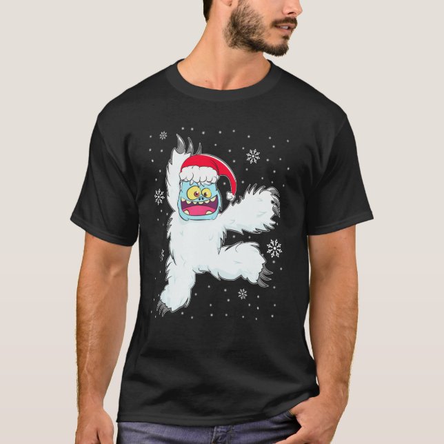 Dancer Yeti Cut Xmas Christmas Dancing T-Shirt (Vorderseite)