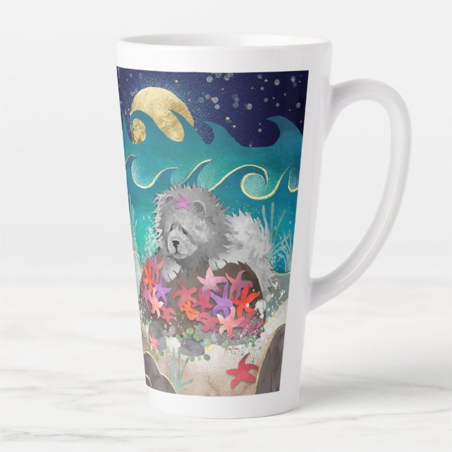 DANCIEN' AVEC LE STARZ Blue Chow Latte Mug (Droite)