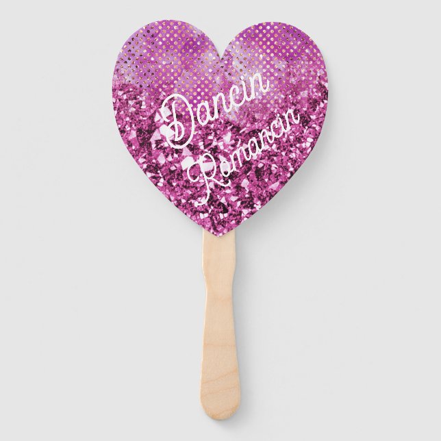 Dancin' Romancin' Pink Heart Fächer (Vorderseite)