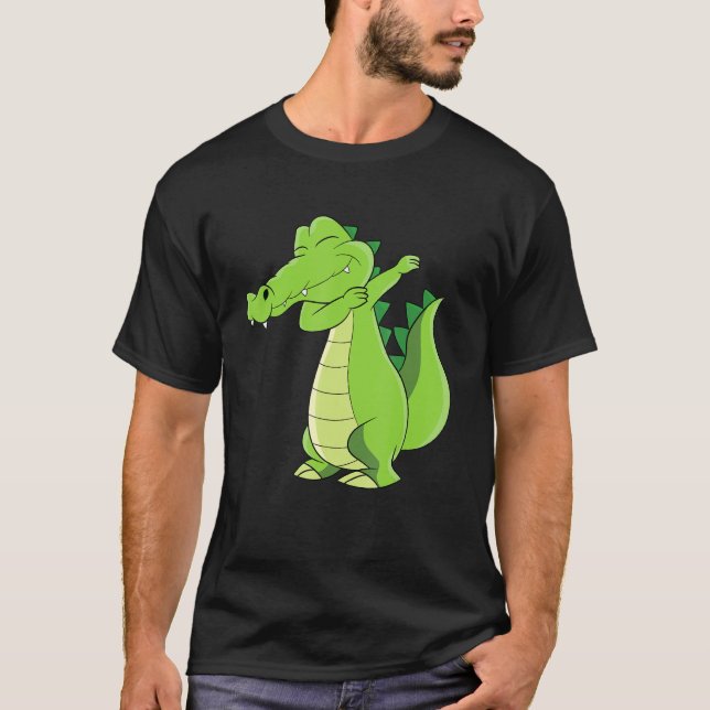 Dancing Alligator Funny Dabbing Alligator T-Shirt (Vorderseite)