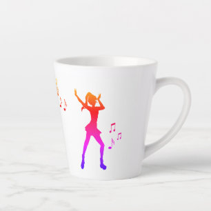Dancing Anime Girl mit Musiknoten - Cooler K-Pop Milchtasse