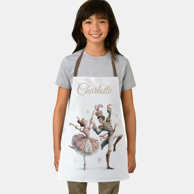 Dancing Ballerina & Prince Custom Name Kids Apron Schürze (Insitu)