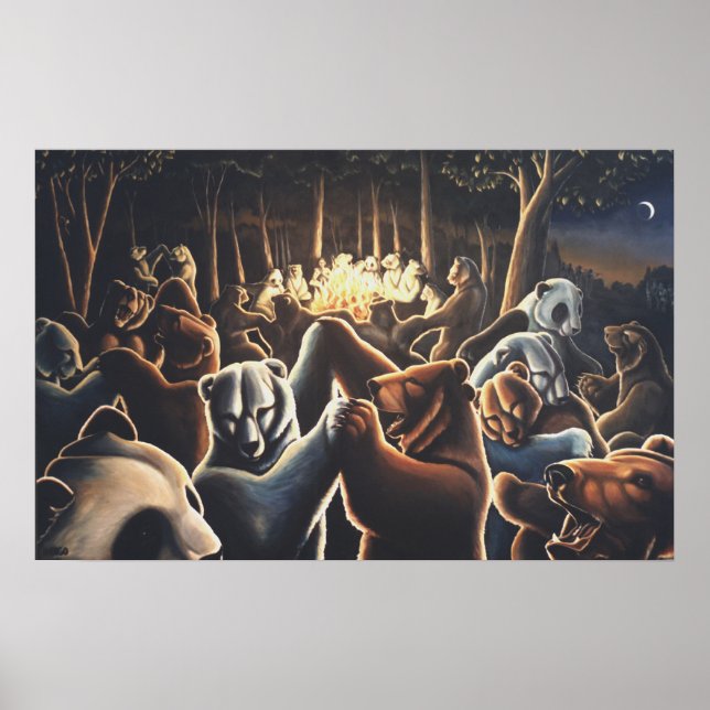 Dancing Bears Art Prints Bear Art Poster (Vorne)