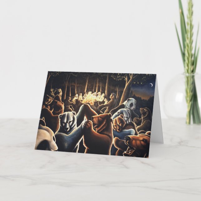 Dancing Bears Grußkarte Blanke Art Cards Karte (Vorderseite)