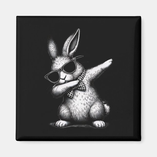 Dancing Bunny - Osterkorb Stuffer Cool Bunny Magnet (Vorne)