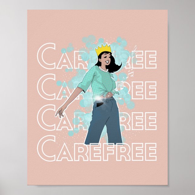 Dancing Carefree Girl Poster (Vorne)
