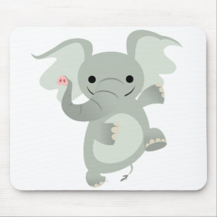 Dancing Cartoon Elephant Mousepad