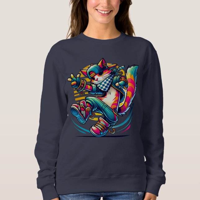 Dancing cat sweatshirt (Vorderseite)