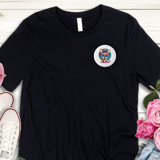 Dancing Corgi Kawaii Niedlich Button (Dancing Corgi Button)