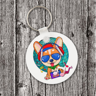 Dancing Corgi Kawaii Niedlich Schlüsselanhänger