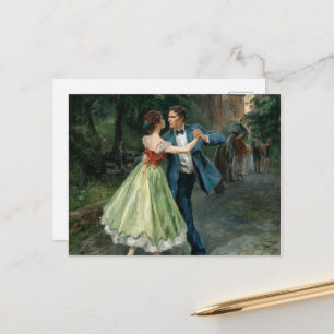Dancing Couple auf der Straße, Elegant Postkarte