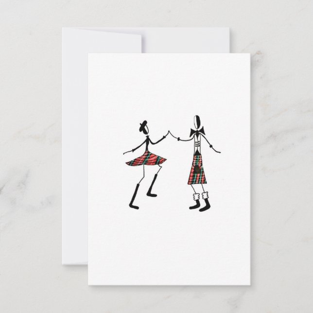 Dancing Couple Flat Card Karte (Vorderseite)