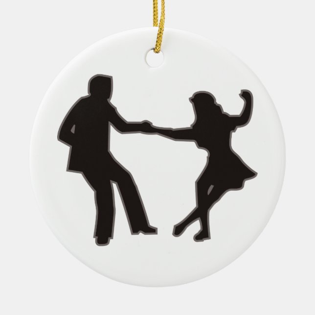 Dancing Couple Keramik Ornament (Vorne)