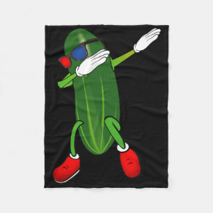 Dancing Cucumber Picknick Lover Niedlich Funny Fleecedecke