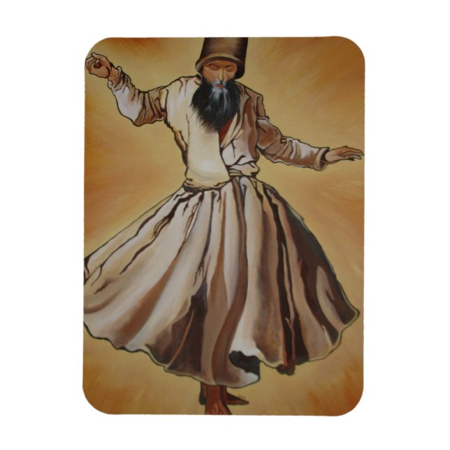 Dancing Dervous Ottoman Dynastie Art Magnet (Vertikal)