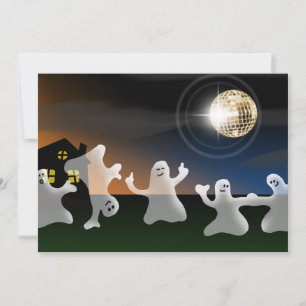 Dancing Disco Fantômes Halloween fêtes Invitations