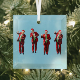 Dancing Donald Trump WeihnachtsMAGA Ornament Aus Glas