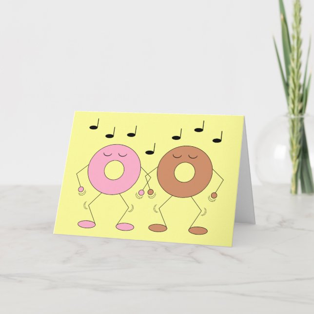 Dancing Donuts Light Yellow: Leere Karte (Vorderseite)