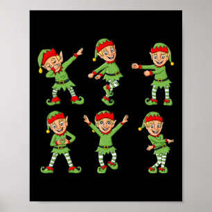 Dancing Elf Dance Challenge Boys Mädchen Kinder We Poster