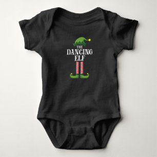Dancing Elf Matching Family Group Weihnachts-Party Baby Strampler