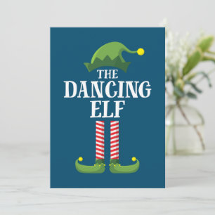 Dancing Elf Matching Family Group Weihnachts-Party Dankeskarte