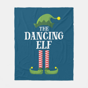 Dancing Elf Matching Family Group Weihnachts-Party Fleecedecke