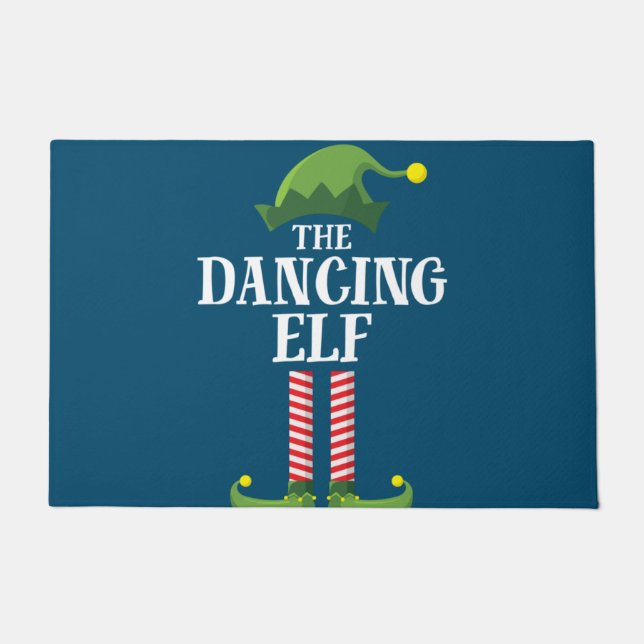 Dancing Elf Matching Family Group Weihnachts-Party Fußmatte (Vorderseite)
