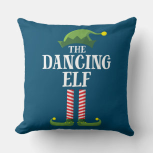 Dancing Elf Matching Family Group Weihnachts-Party Kissen