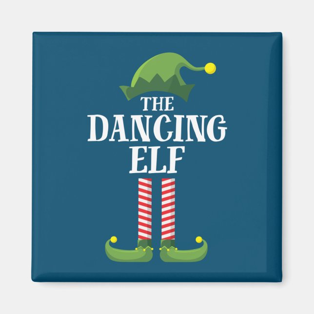 Dancing Elf Matching Family Group Weihnachts-Party Magnet (Vorne)