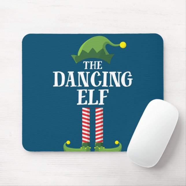 Dancing Elf Matching Family Group Weihnachts-Party Mousepad (Mit Mouse)