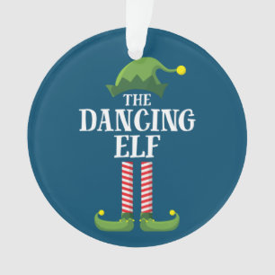 Dancing Elf Matching Family Group Weihnachts-Party Ornament