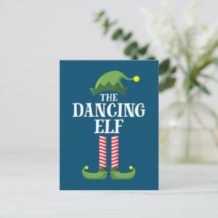 Dancing Elf Matching Family Group Weihnachts-Party Postkarte