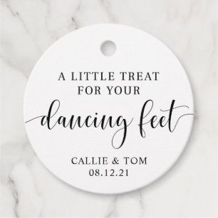 Dancing Feet Dreh Flop Gastgeschenk Hochzeit Tag Geschenkanhänger