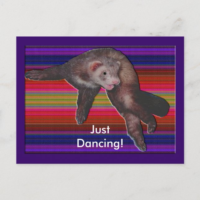 Dancing Ferret Postkarte (Vorderseite)