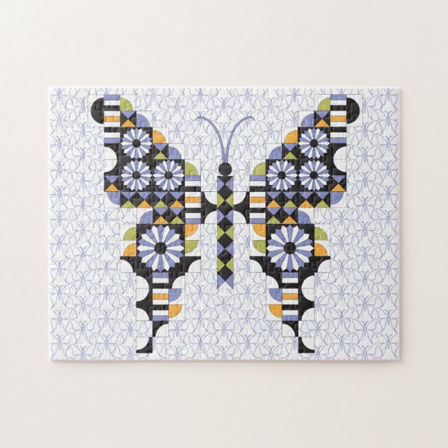 Dancing Frack Butterfly Quilfly-Muster (Horizontal)